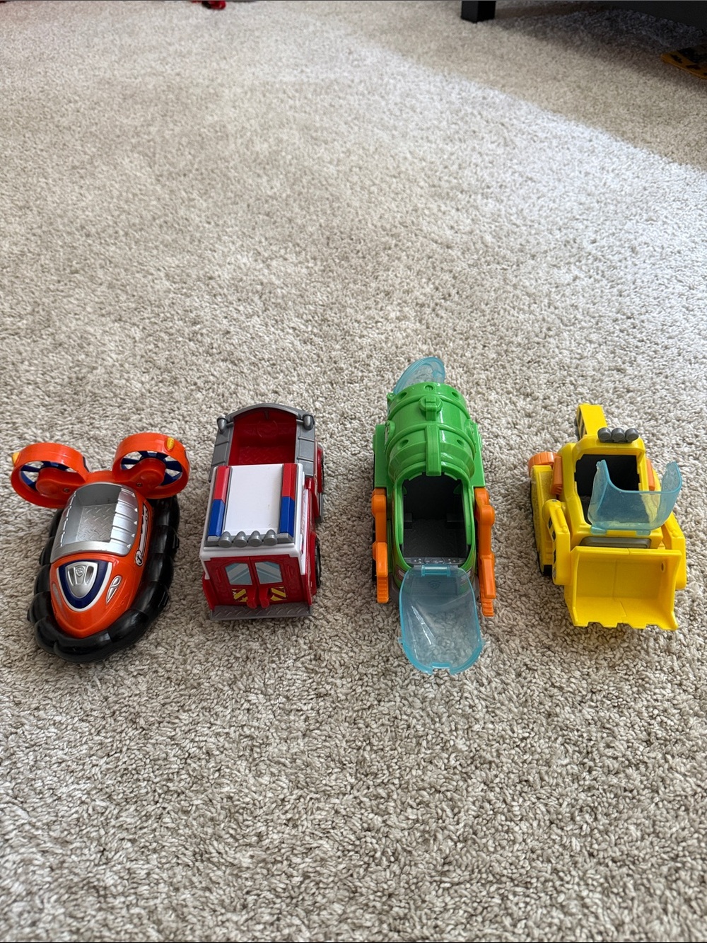 Paw patrol Orange, Red, Green & Yellow Rescue Vehicle Toy Set